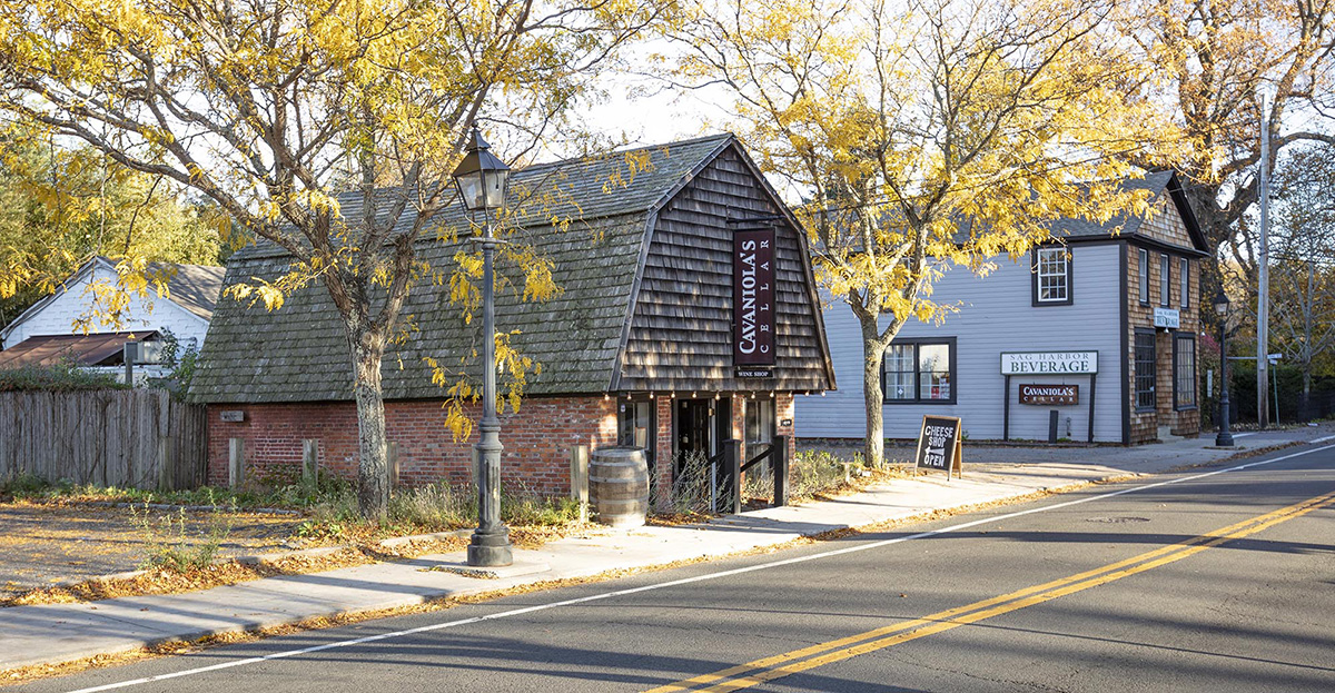 The Umbrella House, preserved by the Sag Harbor Historical Museum, is now home to Cavaniola's Wine Shop.